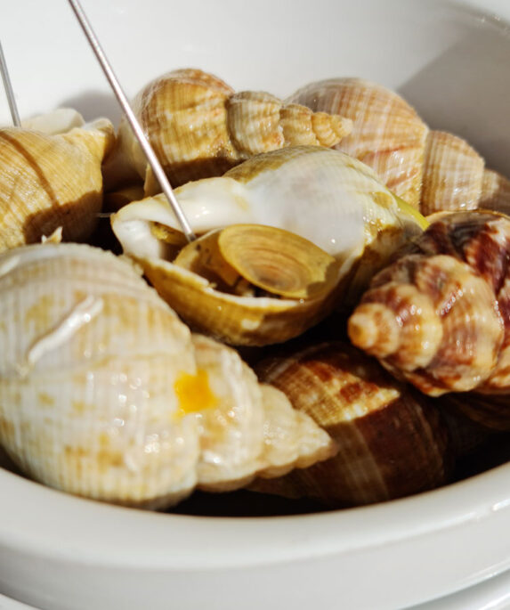 A bowl of whelks.