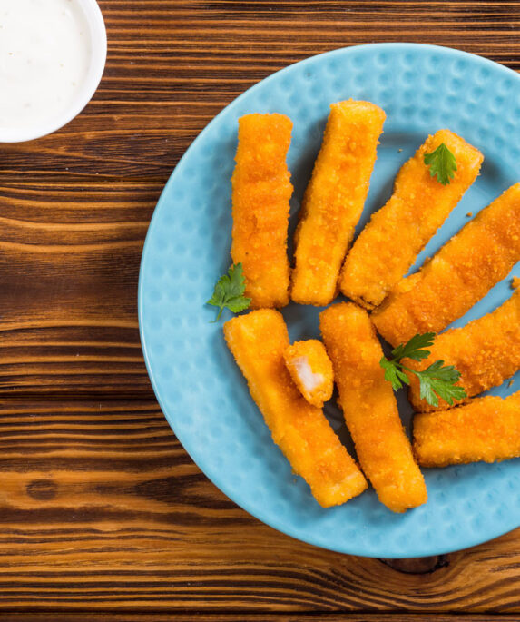 A plate of fish fingers