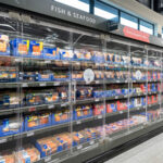 Seafood for sale in an Aldi supermarket.