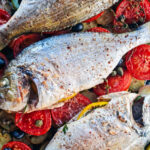 Baked gilthead bream