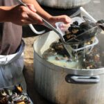 Mussels in a pot