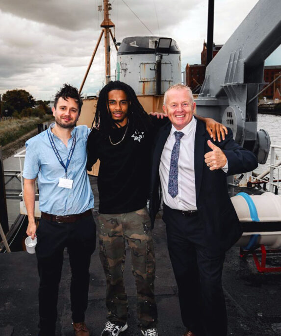 People aboard the Ross Tiger trawler