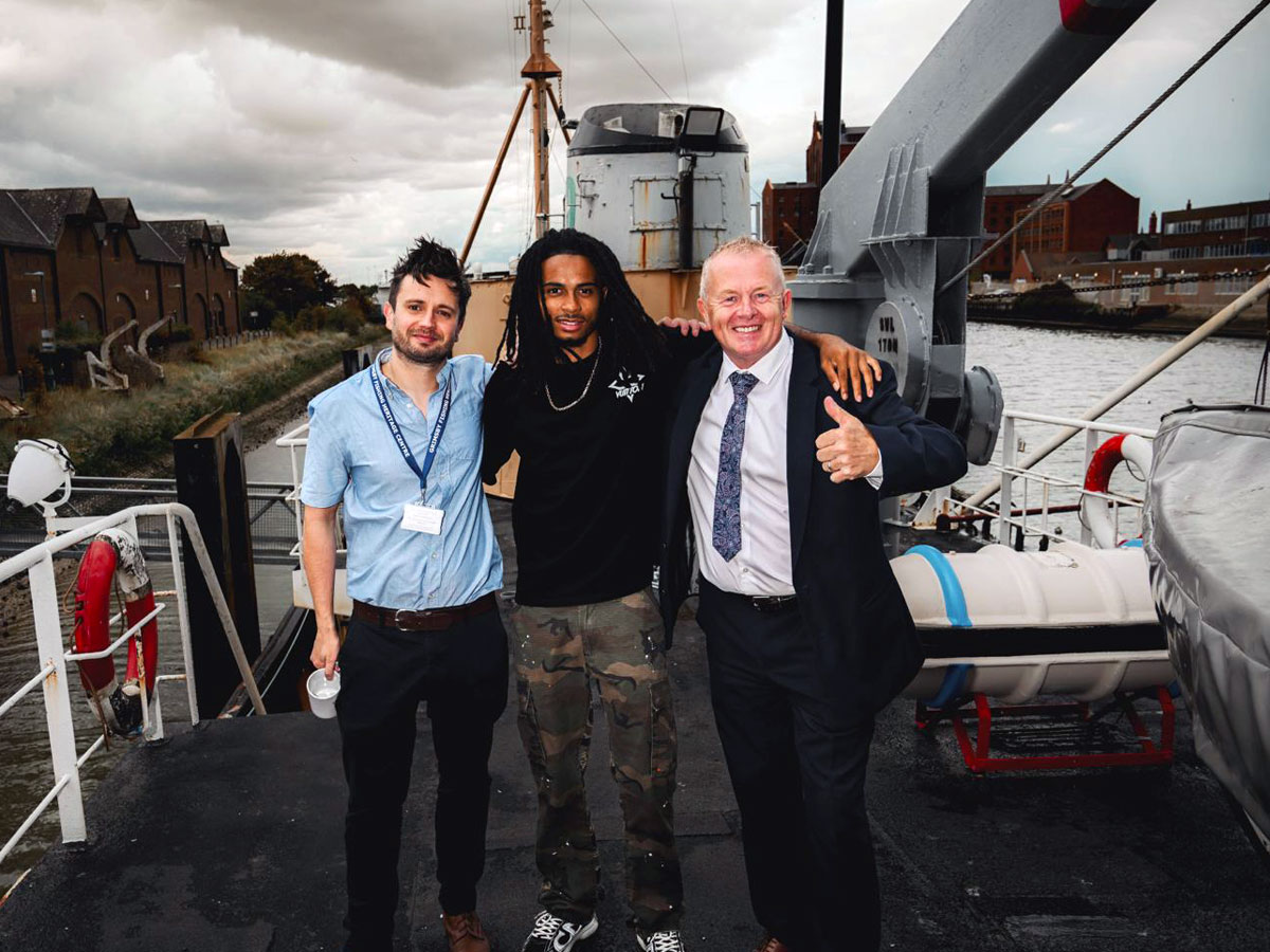 People aboard the Ross Tiger trawler